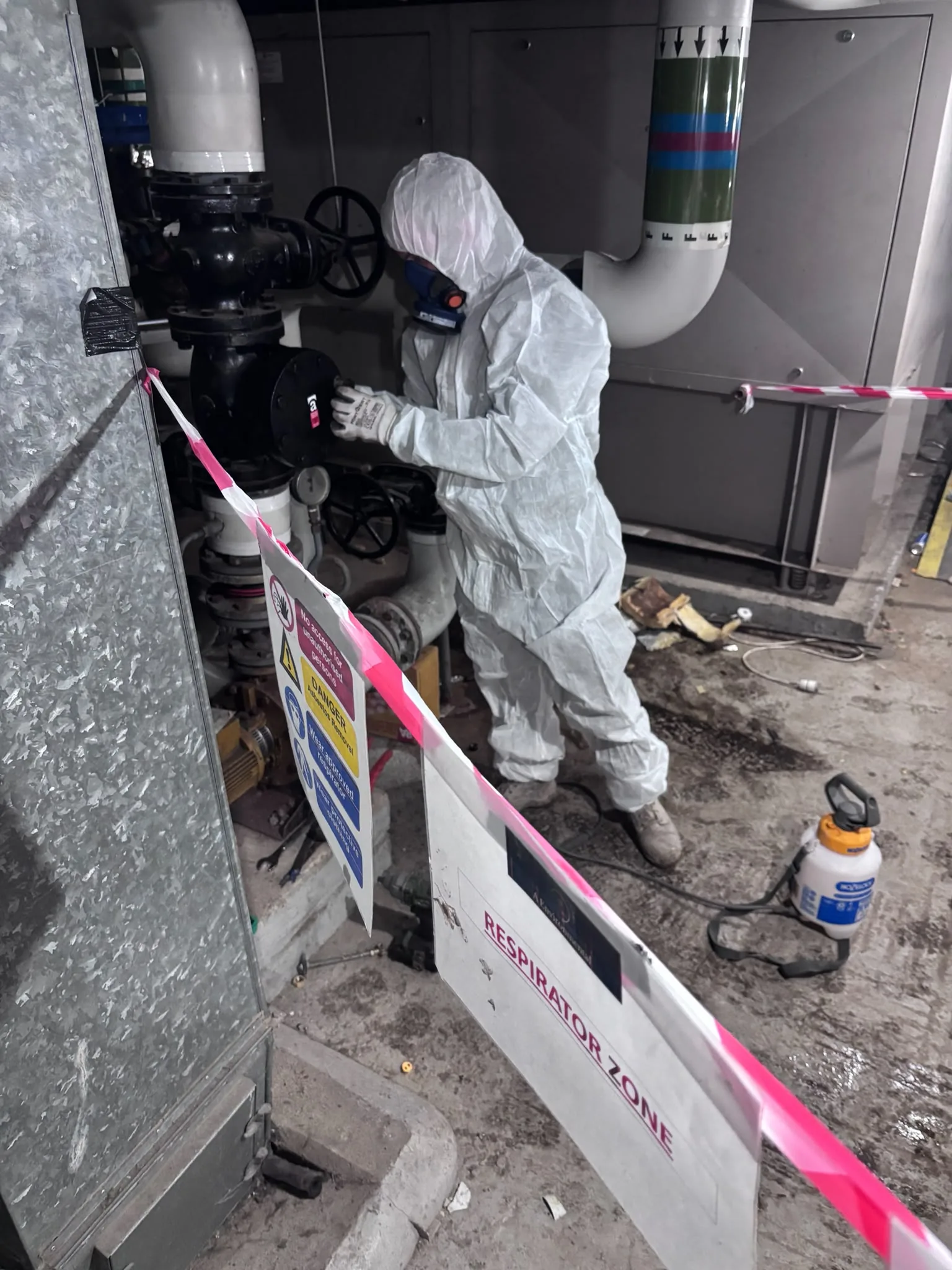 Asbestos artex removal from concrete soffit in Clapham Junction